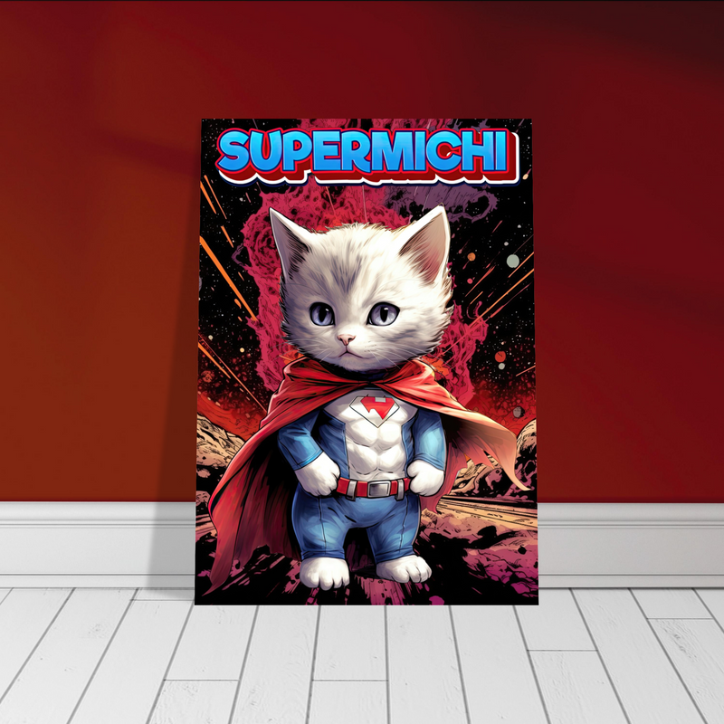 Póster de gato "Supermichi" Gelato