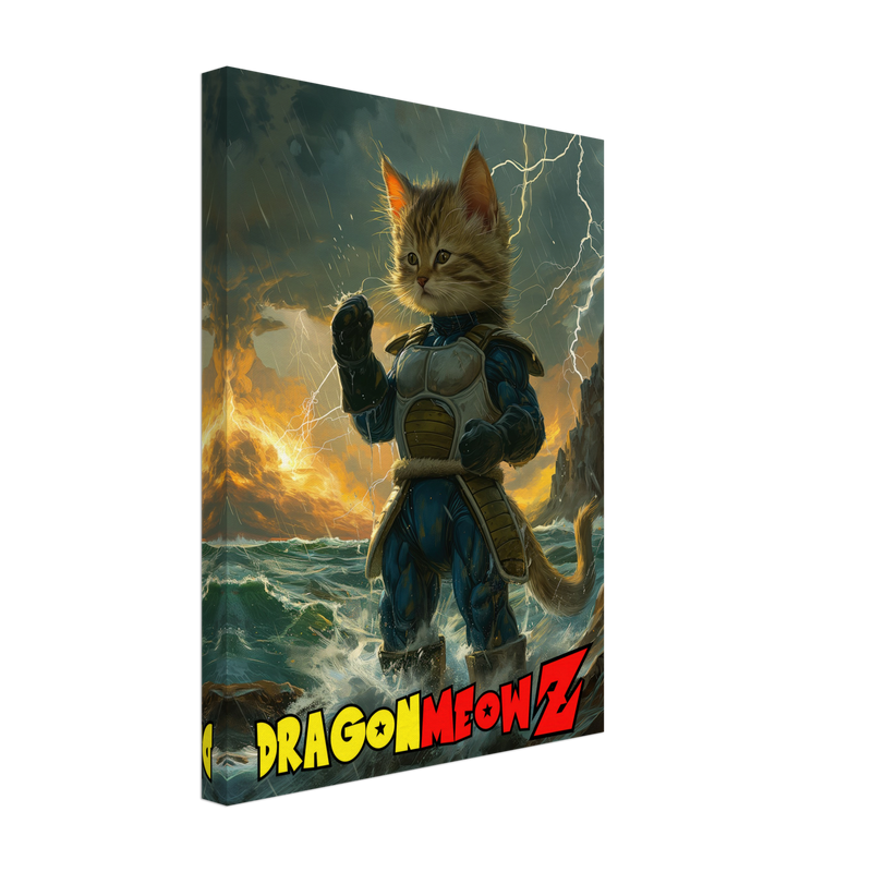 Lienzo de gato "Miau Saiyan" Michilandia | La tienda online de los fans de gatos