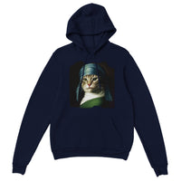 Sudadera con Capucha Unisex Estampado de Gato "Retrato Renacentista" Michilandia | La tienda online de los fans de gatos