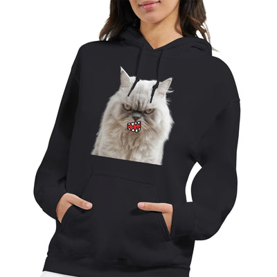 Sudadera con Capucha Unisex Estampado de Gato "Miau de Rabia" Michilandia