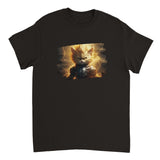 Camiseta Unisex Estampado de Gato "El Último Saiyajin Felino" Michilandia | La tienda online de los fans de gatos
