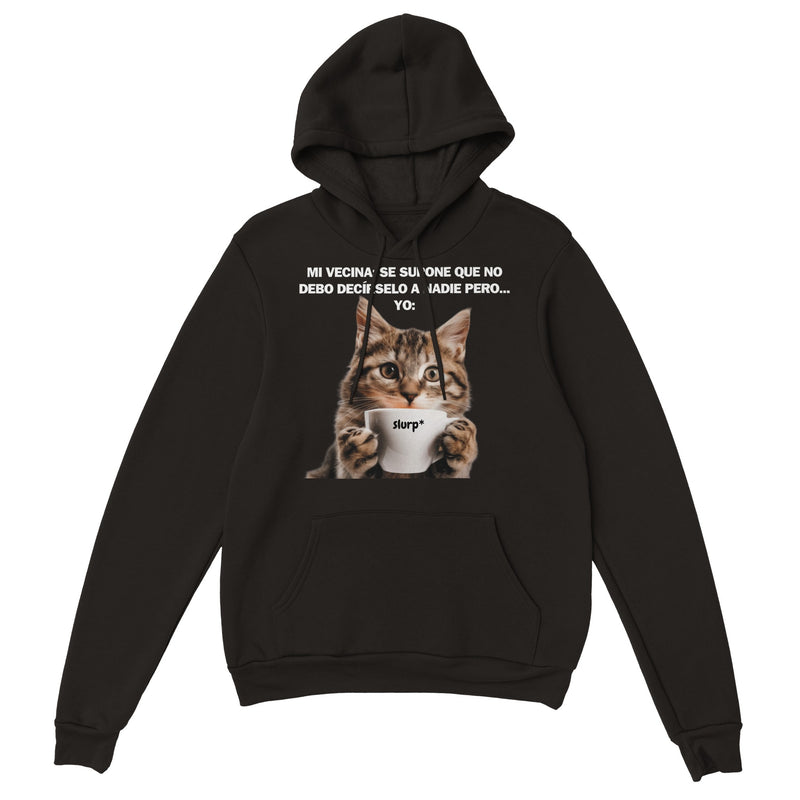 Sudadera con Capucha Unisex Estampado de Gato "Chisme Gatuno" Michilandia | La tienda online de los fans de gatos