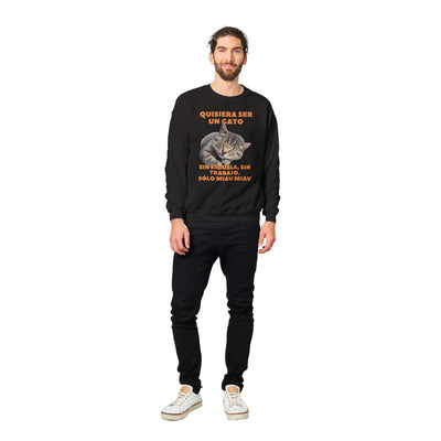 Sudadera Unisex Estampado de Gato "Vida de Miau" Michilandia | La tienda online de los fans de gatos