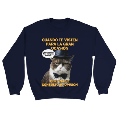 Sudadera Unisex Estampado de Gato "Dilema de Gala" Michilandia | La tienda online de los fans de gatos