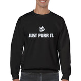 Sudadera Unisex Estampado de Gato "Just Purr It." Michilandia | La tienda online de los fans de gatos