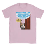 Camiseta júnior unisex estampado de gato "Michi Culpable" Michilandia | La tienda online de los amantes de gatos