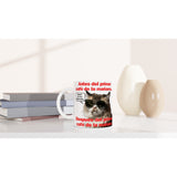 Taza Blanca con Impresión de Gato "Amanecer Grumpy" Michilandia | La tienda online de los fans de gatos