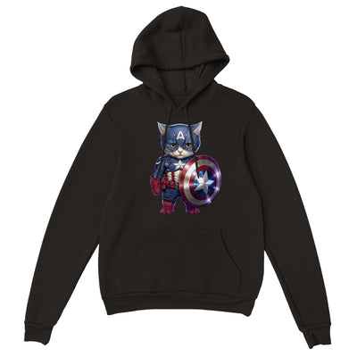 Sudadera con capucha unisex estampado de gato 