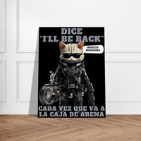 Lienzo de gato "I'll Be Back" Michilandia | La tienda online de los amantes de gatos