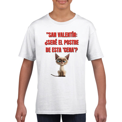 Camiseta Junior Unisex Estampado de Gato 