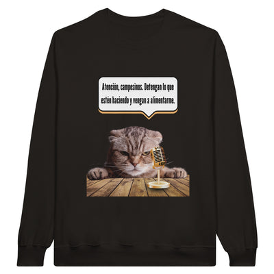 Sudadera Unisex Estampado de Gato 