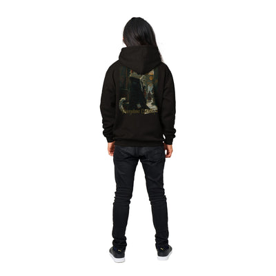 Sudadera con capucha Prémium Unisex Impresión Trasera de Gato "Gojo Miau" Michilandia | La tienda online de los fans de gatos