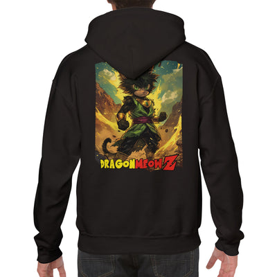 Sudadera con capucha Prémium Unisex Impresión Trasera de Gato "Broly Gatuno" Michilandia | La tienda online de los fans de gatos