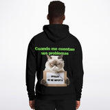 Sudadera deportiva con capucha unisex estampado de gato "Desinterés Felino" Subliminator