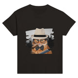 Camiseta Junior Unisex Estampado de Gato "Miau Capone" Michilandia | La tienda online de los fans de gatos