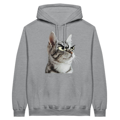 Sudadera con Capucha Unisex Estampado de Gato "Miau Malhumorado" Michilandia