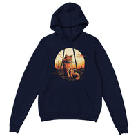 Sudadera con capucha unisex estampado de gato "El atardecer" Gelato