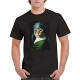 Camiseta Unisex Estampado de Gato "Retrato Renacentista" Michilandia | La tienda online de los fans de gatos