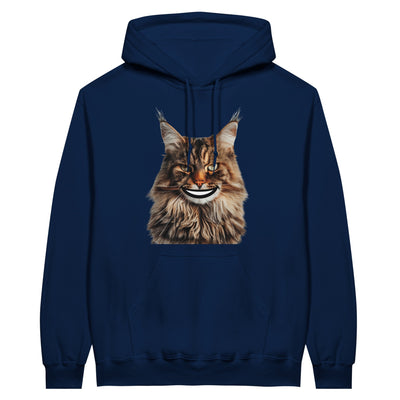 Sudadera con Capucha Unisex Estampado de Gato "Sonrisa de Maine Coon" Michilandia