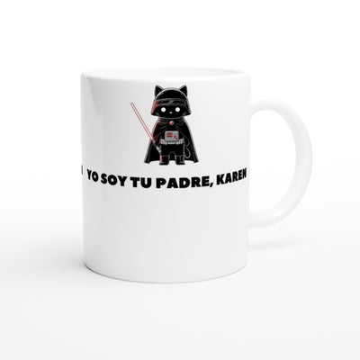 Taza Blanca con Impresión de Gato "Darth Miau" Michilandia | La tienda online de los fans de gatos