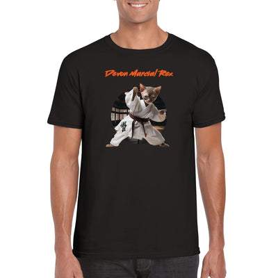 Camiseta unisex estampado de gato "Devon Marcial Rex" Gelato