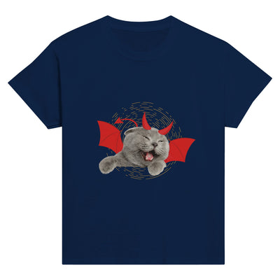 Camiseta Junior Unisex Estampado de Gato "Vórtice Felino" Michilandia | La tienda online de los fans de gatos