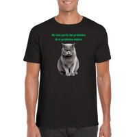 Camiseta unisex estampado de gato "Michi desafiante" Gelato