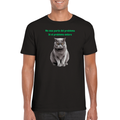 Camiseta unisex estampado de gato 