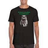 Camiseta unisex estampado de gato "Michi desafiante"