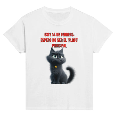 Camiseta Junior Unisex Estampado de Gato 