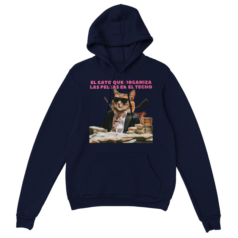 Sudadera con Capucha Unisex Estampado de Gato "Don Miau" Michilandia | La tienda online de los fans de gatos