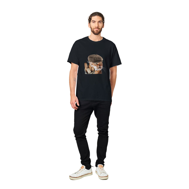 Camiseta Unisex Estampado de Gato "Le Chat Parisien" Michilandia | La tienda online de los fans de gatos