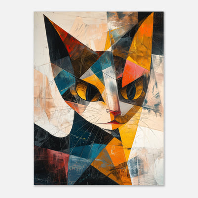 Panel de aluminio impresión de gato "Esencia de Picasso" Michilandia | La tienda online de los fans de gatos