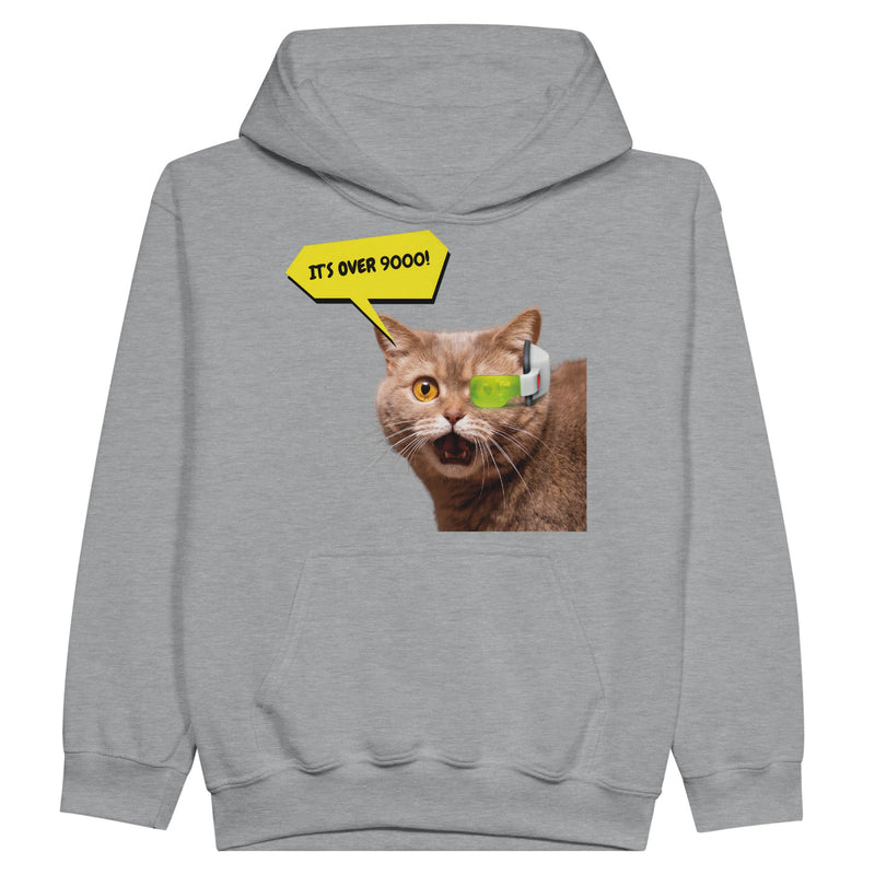 Sudadera con capucha júnior estampado de gato "9000 Miaus" Michilandia