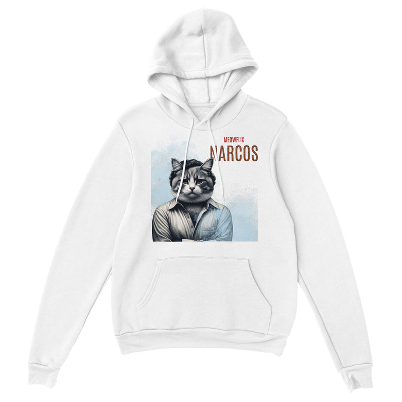 Sudadera con Capucha Unisex Estampado de Gato "Narcogato" Michilandia | La tienda online de los fans de gatos