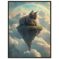 Póster Semibrillante de Gato "Isla de la Tranquilidad" Michilandia | La tienda online de los fans de gatos