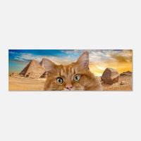 Panel de aluminio impresión de gato "Invasión Felina en Egipto" Michilandia | La tienda online de los fans de gatos