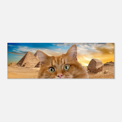 Panel de aluminio impresión de gato "Invasión Felina en Egipto" Michilandia | La tienda online de los fans de gatos