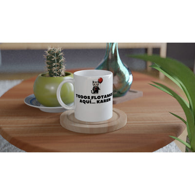 Taza Blanca con Impresión de Gato "PennyMiau" Michilandia | La tienda online de los fans de gatos