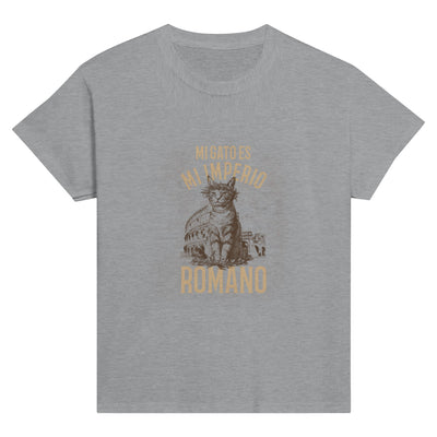 Camiseta Junior Unisex Estampado de Gato "César Felino" Michilandia