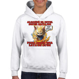 Sudadera con capucha júnior estampado de gato "Super Saiyajin Felino" Michilandia | La tienda online de los amantes de gatos