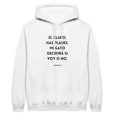 Sudadera con Capucha Unisex Estampado de Gato "Dictador Doméstico" Michilandia | La tienda online de los fans de gatos