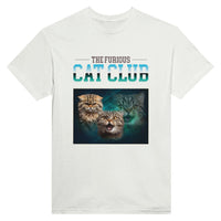 Camiseta Unisex Estampado de Gato "El Club de los Gatos Furiosos" Michilandia
