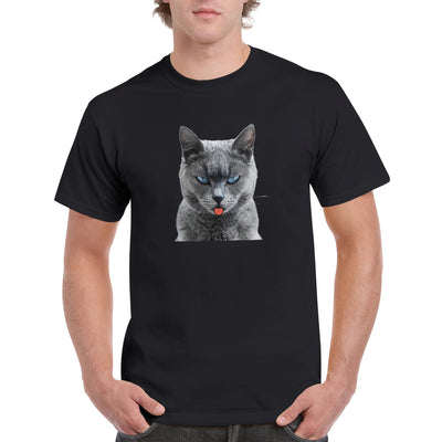 Camiseta Unisex Estampado de Gato 