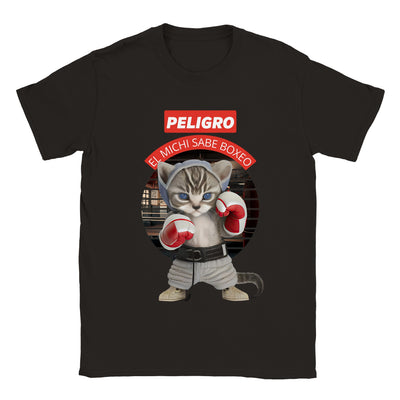 Camiseta unisex estampado de gato "Peligro" Gelato