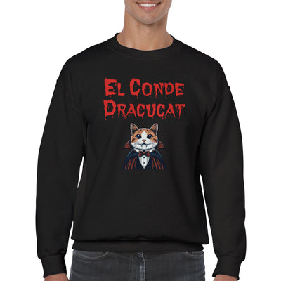 Sudadera Unisex Estampado de Gato "Conde Dracucat" Michilandia | La tienda online de los fans de gatos