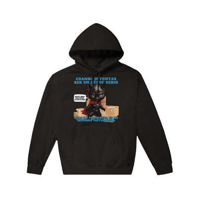 Sudadera con Capucha Unisex Estampado de Gato "Capa y Travesuras" Michilandia | La tienda online de los fans de gatos