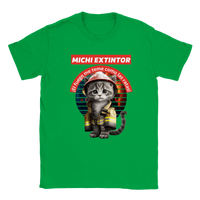 Camiseta júnior unisex estampado de gato "Michi bombero" Gelato