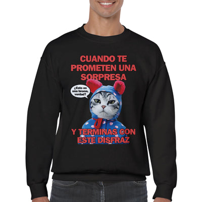 Sudadera Unisex Estampado de Gato 