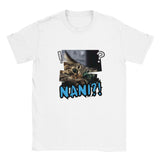 Camiseta unisex estampado de gato "Sorpresa Felina" Blanco